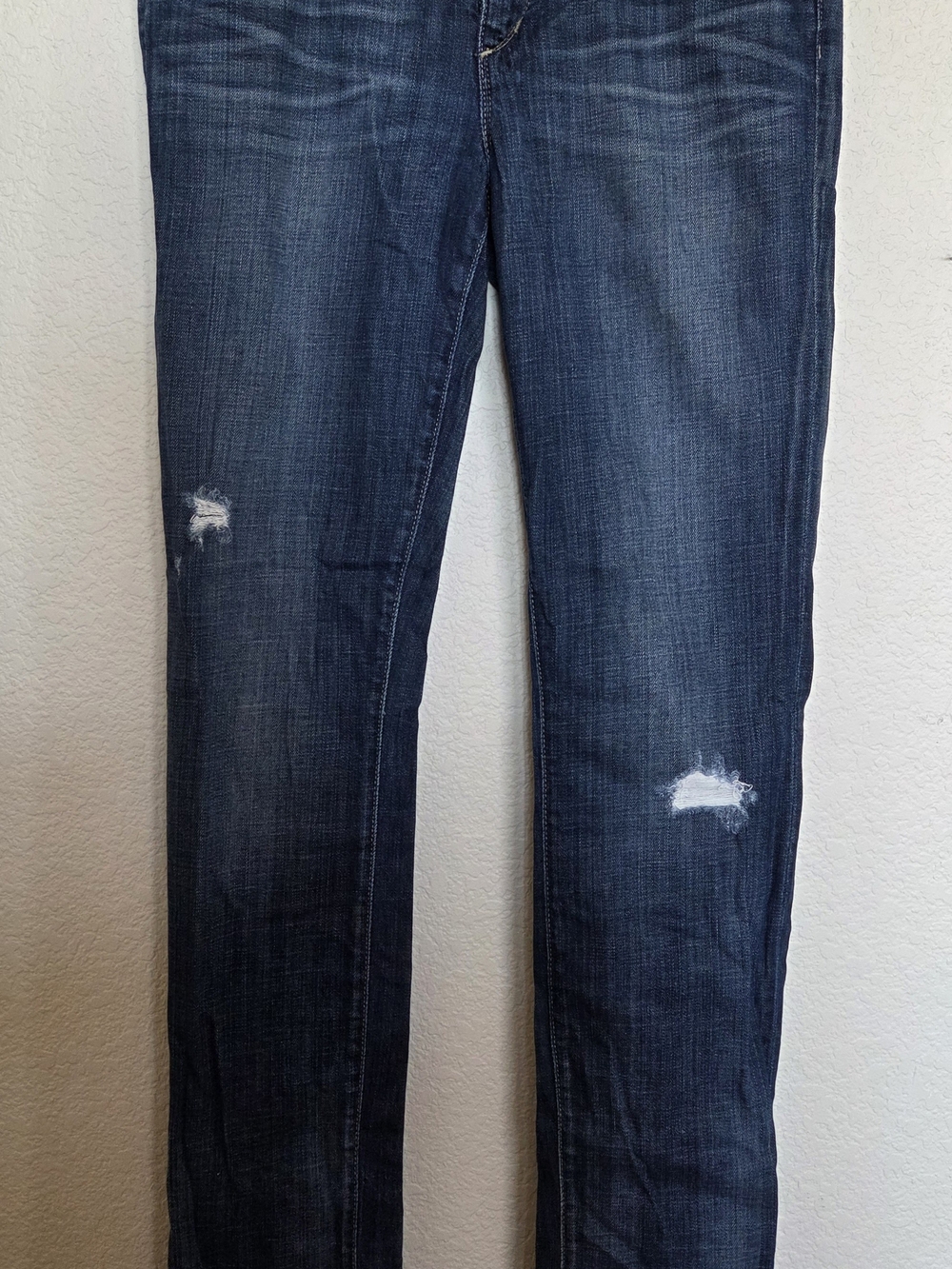 Joes Jeans Dark Wash Distressed Straight-Leg Jeans